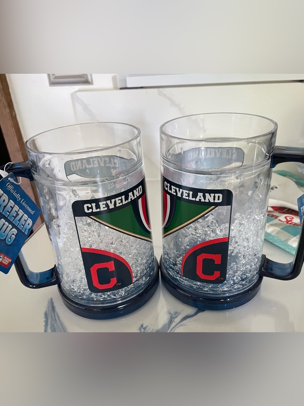 Cleveland MLB Team Freezer Mug NEW set of TWO